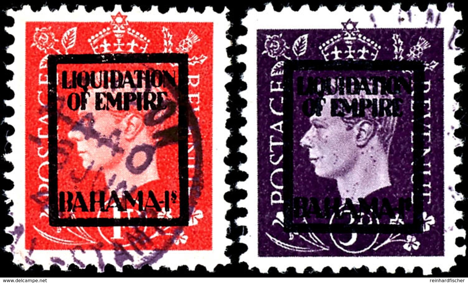 1 Und, 2  P. Liquidation Of Empire Bahama, Gestempelt, Mi. 280,-, Katalog: 10,14 IV F (*) - Sonstige & Ohne Zuordnung