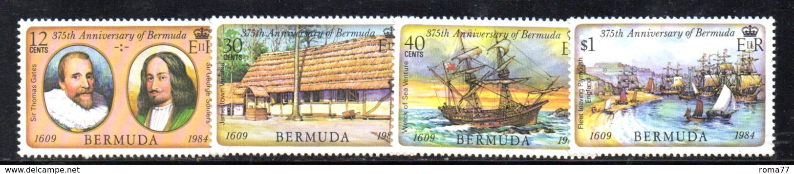 APR651 - BERMUDA 1984 , Serie Yvert N. 439/442  ***  MNH  (2380A) . - Bermuda