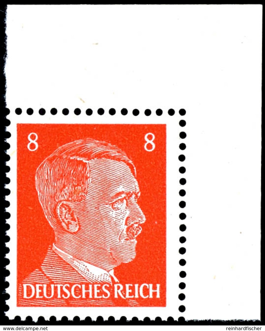 Britische Fälschungen Für Deutschland: 3 - 8 Pfg. Hitler, Postfrisch, Einheitlich Aus Der Rechten Oberen Bogenecke, Kata - Sonstige & Ohne Zuordnung