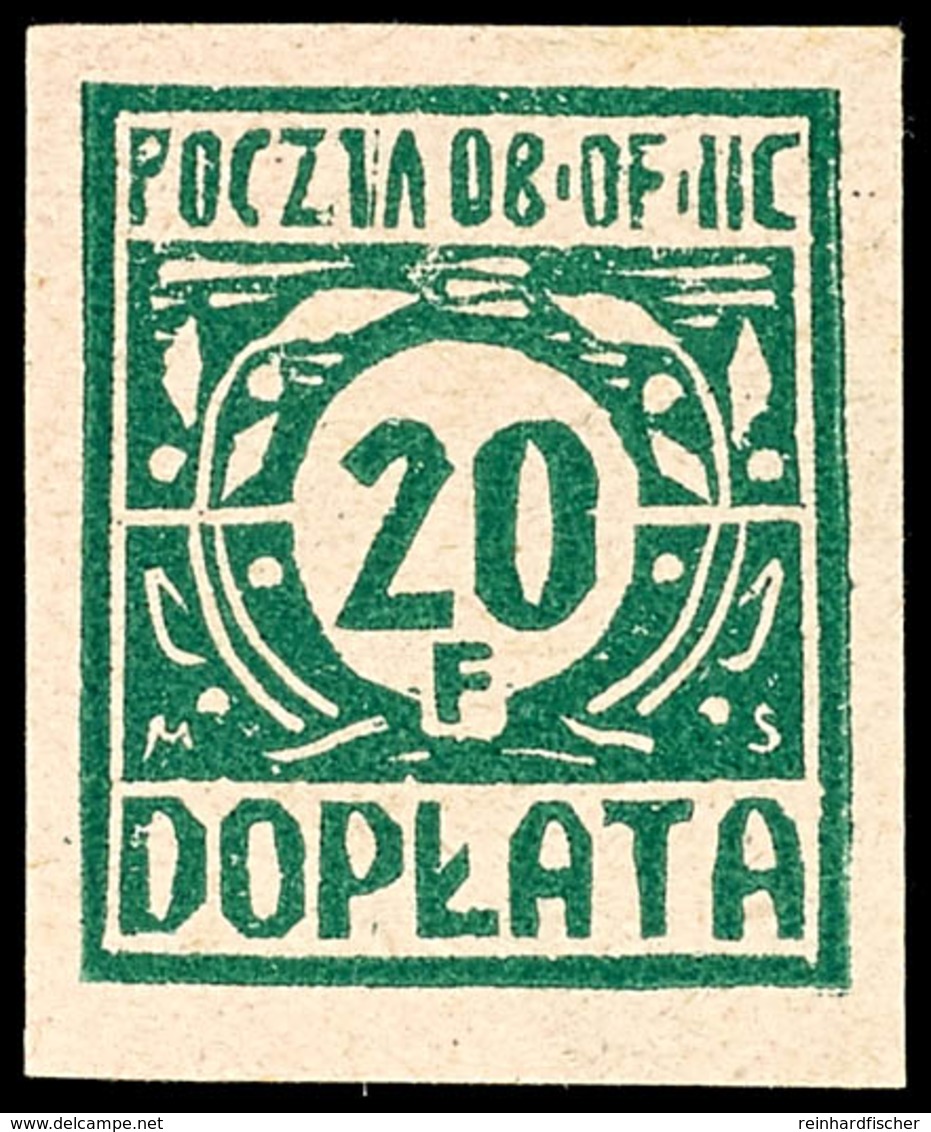 Portomarke 20 Gr. Grün, Ungebraucht O.G., Katalog: P 2 (*) - Sonstige & Ohne Zuordnung