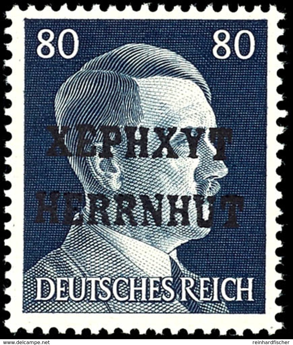 80 Pf. A. Hitler Mit Aufdruck, Postfrisch, Sign. Richter, Mi.500.-, Katalog: DR798 ** - Herrnhut
