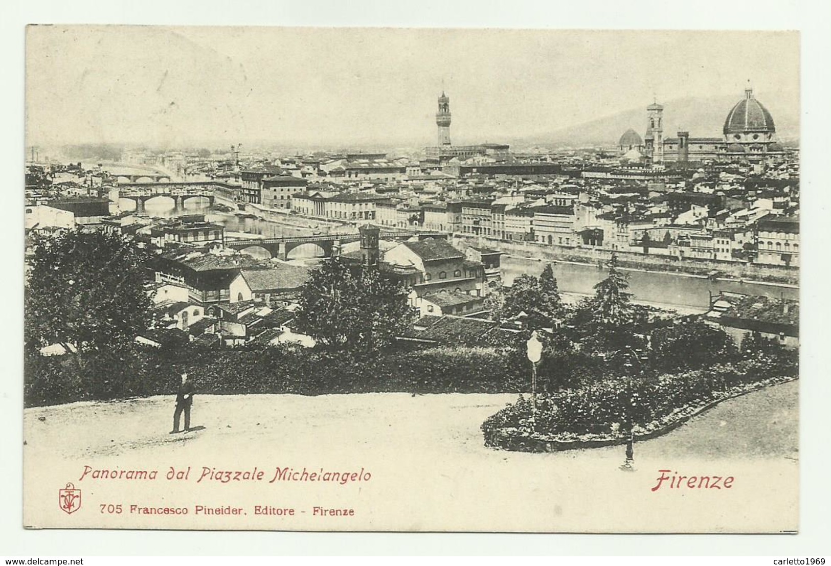 FIRENZE - PANORAMA DAL PIAZZALE MICHELANGELO  VIAGGIATA  FP - Firenze