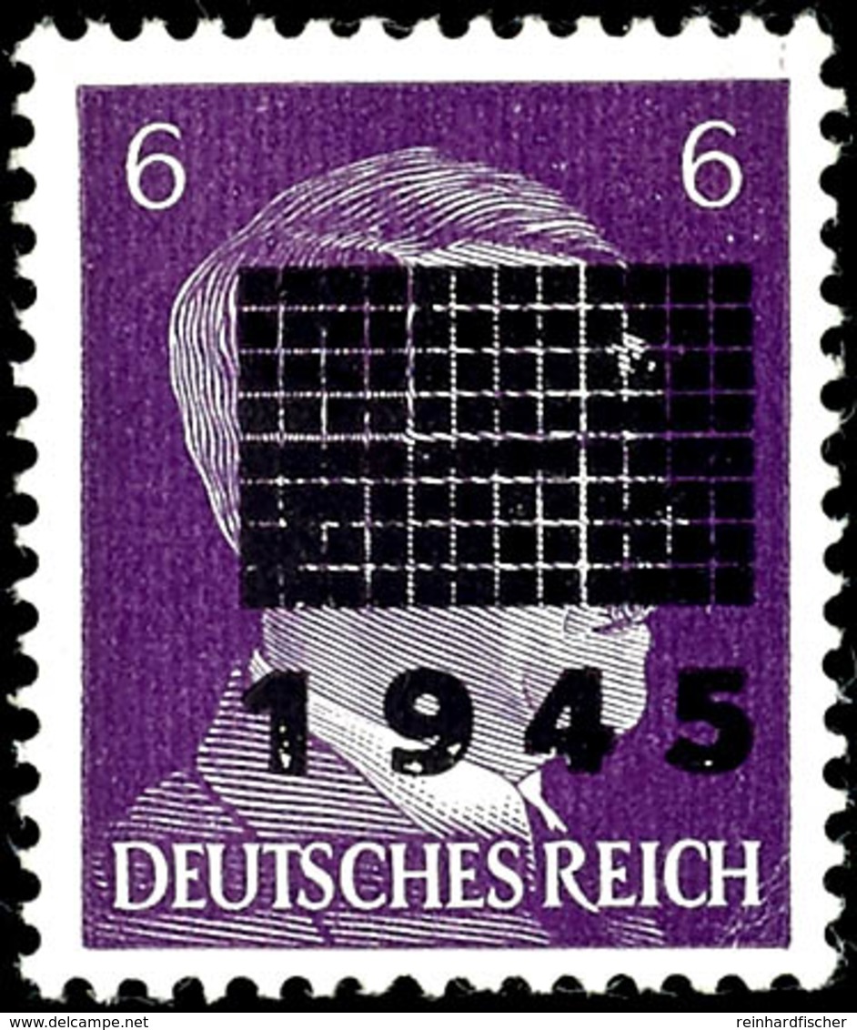 6 Pfg Hitler, Blauviolett, Aufdruck In Type I, Tadellos Postfrisch, Gepr. Opitz, Mi. 100.-, Katalog: 5aI ** - Other & Unclassified