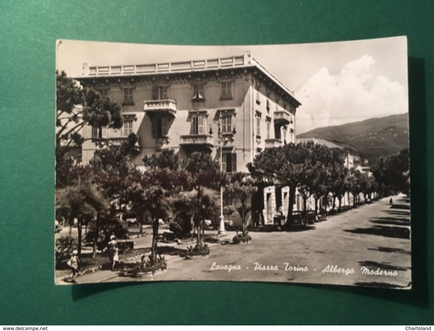 Cartolina Lavagna - Piazza Torino - Albergo Moderno - 1968 - Genova (Genoa)