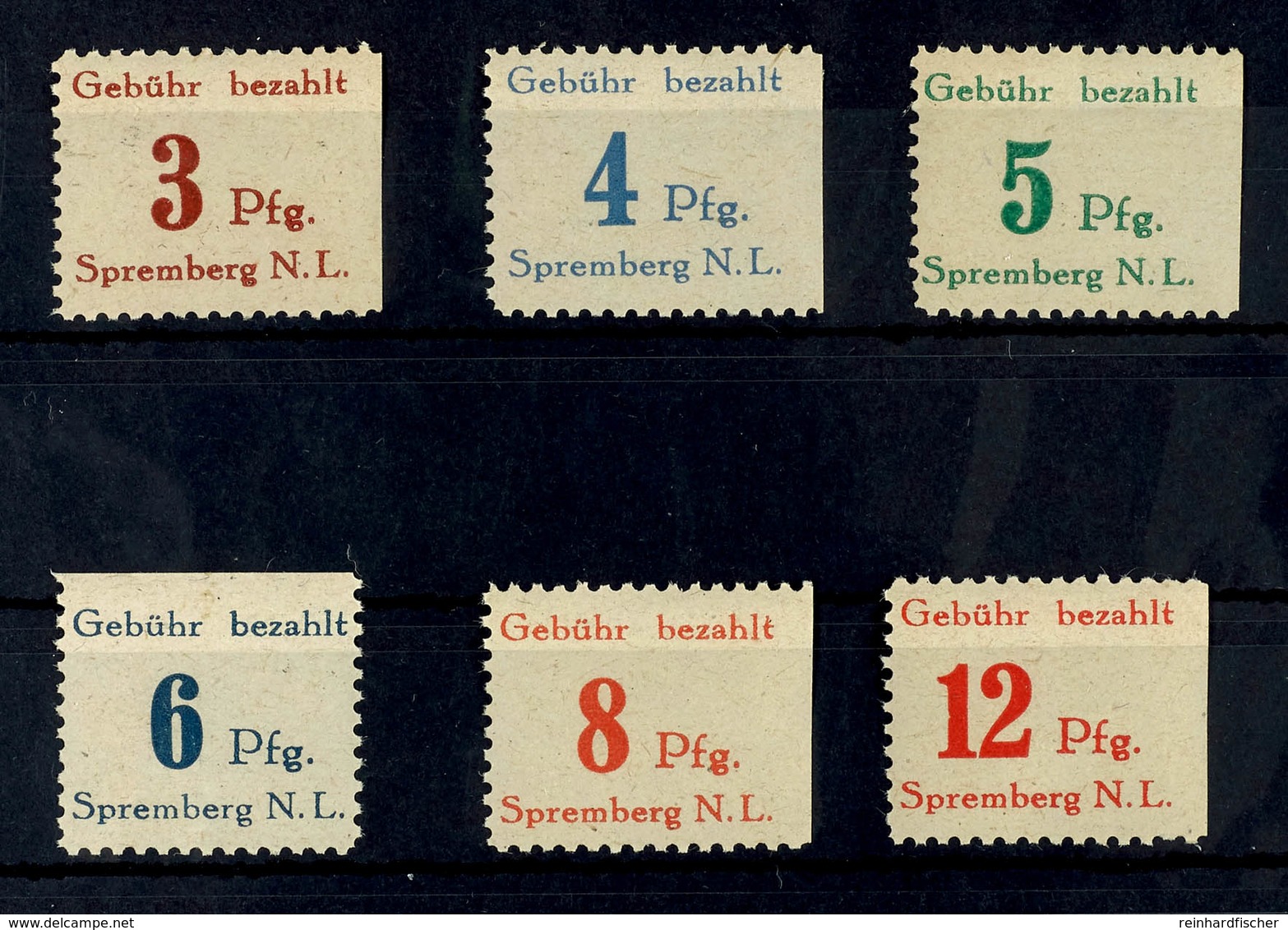 3 - 12 Pfg Freimarken, 6 Werte Komplett, Tadellos Postfrisch, Unsigniert, Ausgabetypisch Gezähnt, Mi. 160.-, Katalog: 1/ - Spremberg