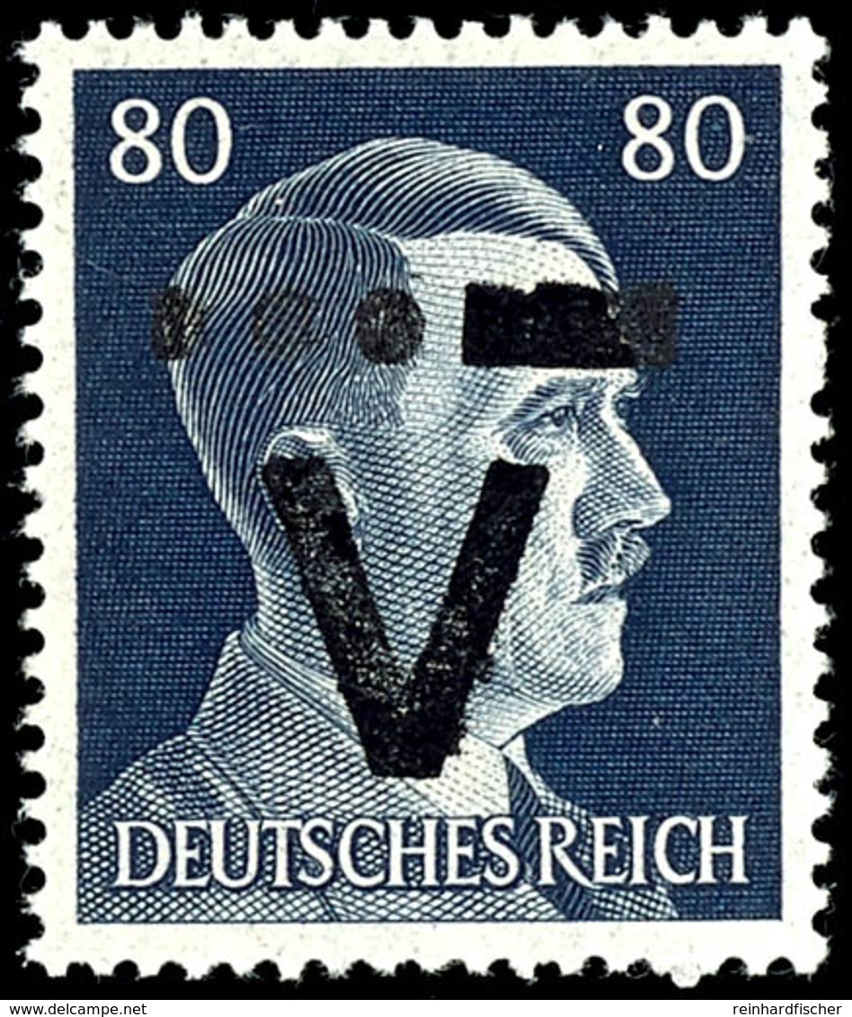 80 Pfg Hitler Mit Aufdruck, Ergänzungswert, Tadellos Ungebraucht, Mi. 240.- Für Postfrisch, Katalog: XVIII * - Westerstede