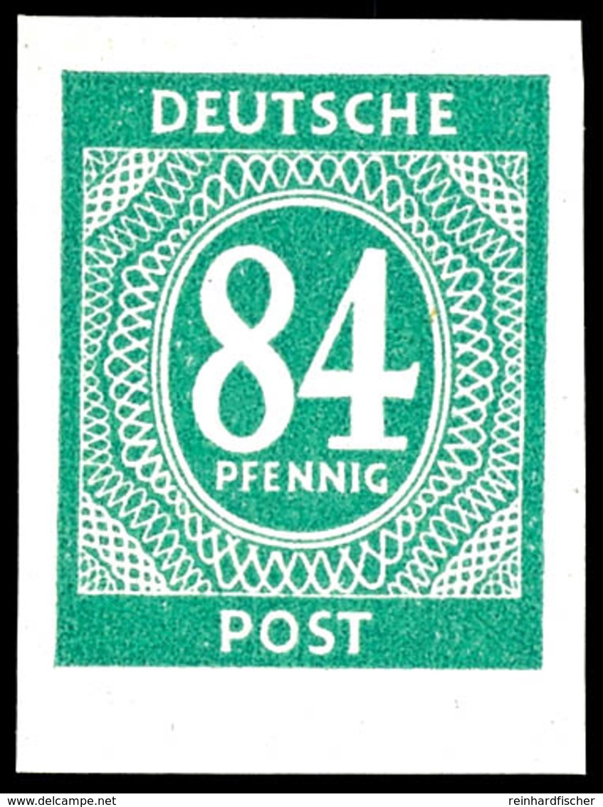 84 Pfg. Ziffern, Ungezähnt, Postfrisch, Gepr. Schlegel BPP, Mi. 250,-, Katalog: 936U ** - Sonstige & Ohne Zuordnung