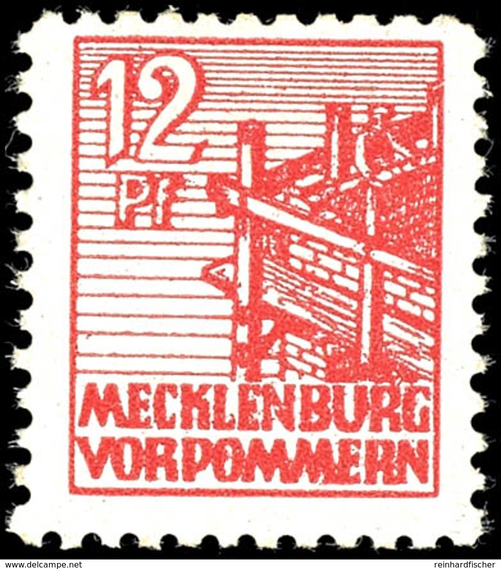 12 Pf. Schwärzlichgraurot, Tadellos Postfrisch, Fotoattest Kramp BPP "echt & Einwandfrei", Mi. 320.-, Katalog: 36xcc ** - Sonstige & Ohne Zuordnung