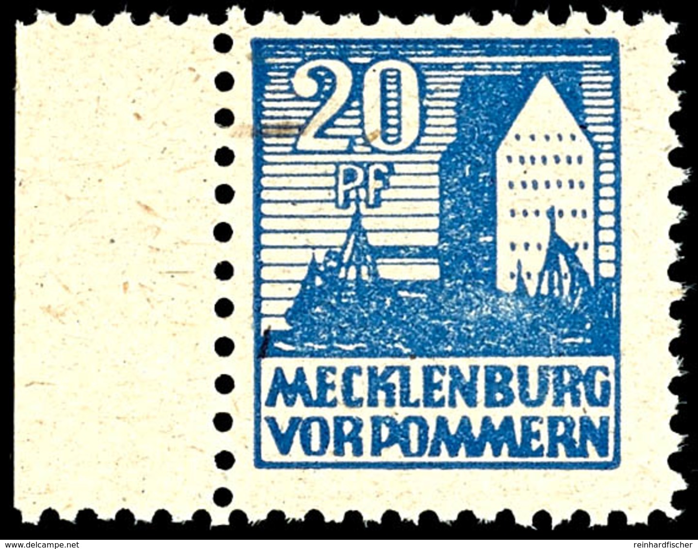 20 Pf. Schwärzlichgrauultramarin, Tadellos Postfrisch, Fotoattest Kramp BPP, Mi. 500.-, Katalog: 38yc ** - Sonstige & Ohne Zuordnung