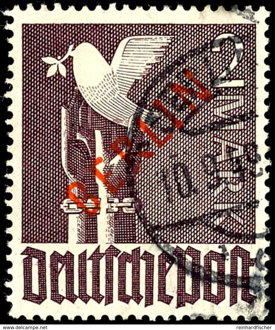 2 Mark Rotaufdruck, Tadellos Gestempelt, Gepr. Schlegel BPP, Mi. 280.-, Katalog: 34 O - Sonstige & Ohne Zuordnung