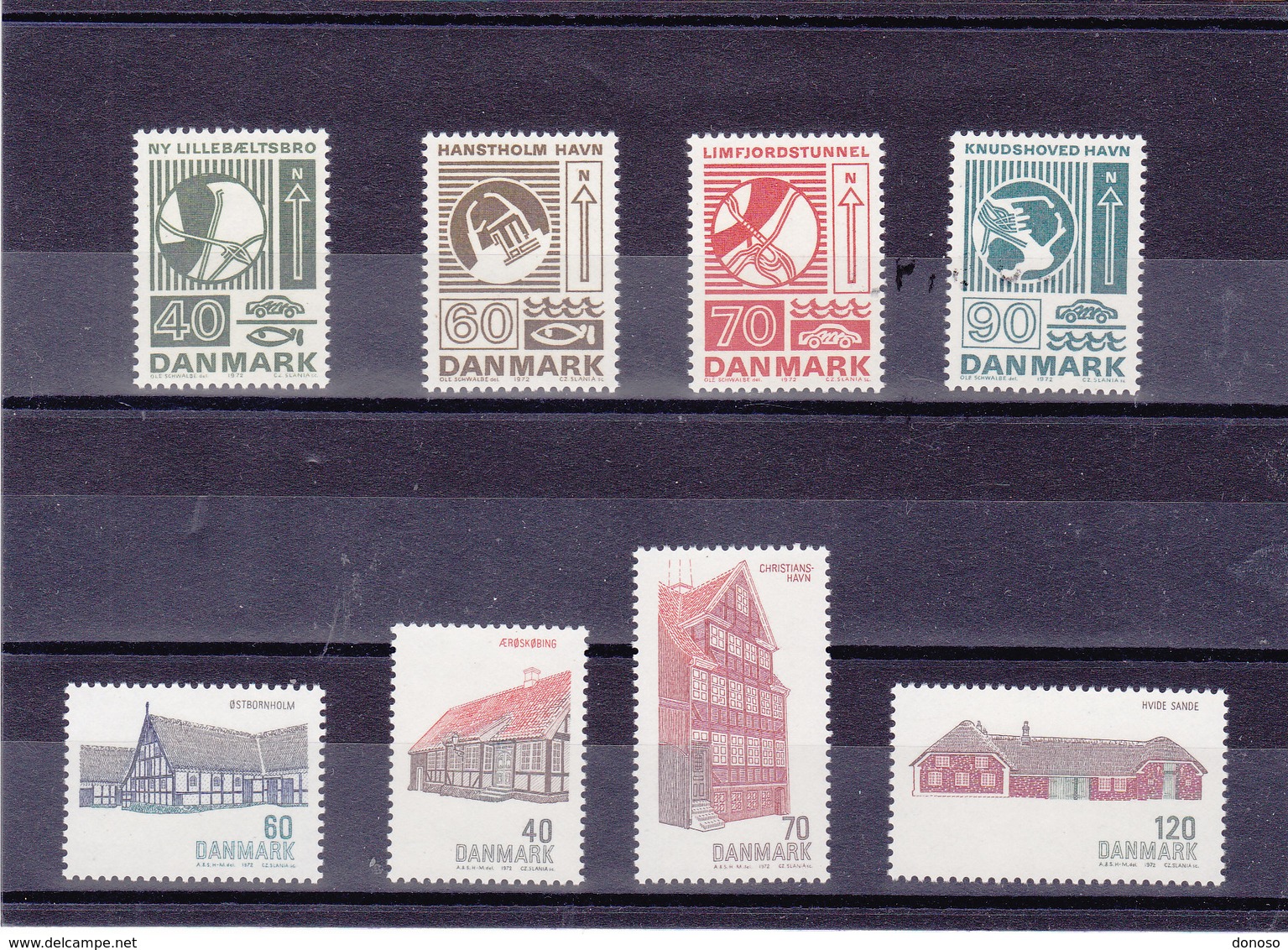 DANEMARK 1972 Yvert 541-548 NEUF** MNH - Unused Stamps