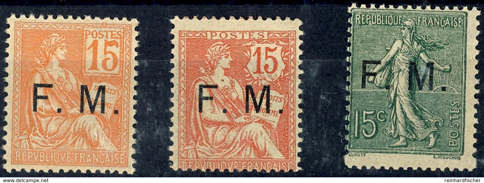 Die Ersten Drei Militärpostmarken Tadellos Postfrisch, Yvert = 755,-- Ç, Katalog: 1/3 ** - Sonstige & Ohne Zuordnung