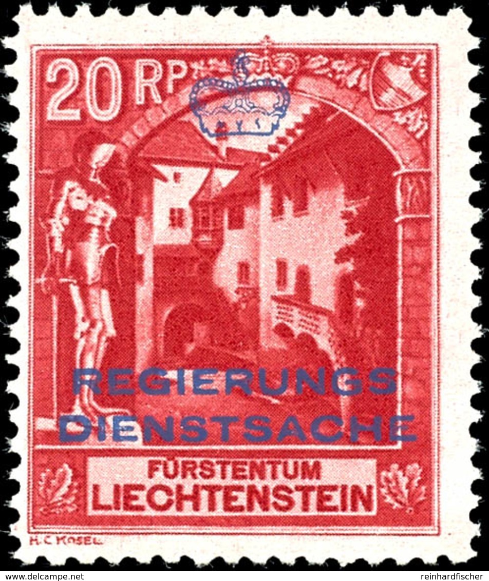 1932, 20 Rp. Tadellos Postfrisch Ohne Signaturen, Mi. 280,--, Katalog: 3B ** - Autres & Non Classés