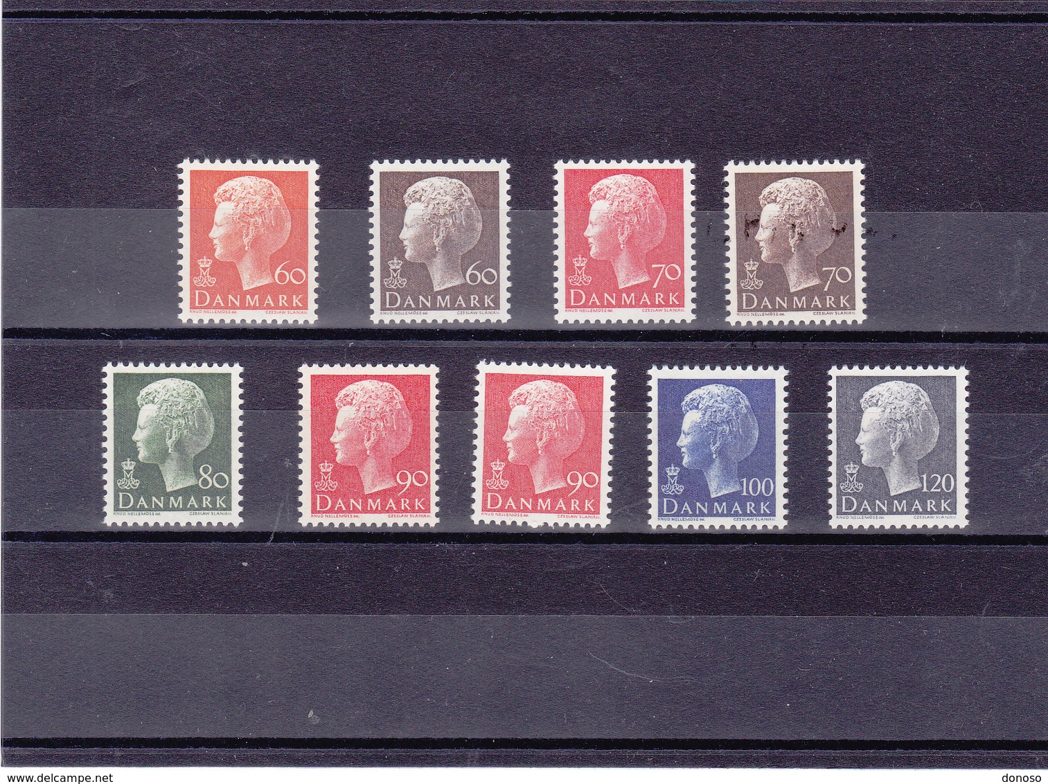 DANEMARK 1974 REINE Yvert 567-572 + 579-581 NEUF** MNH - Neufs