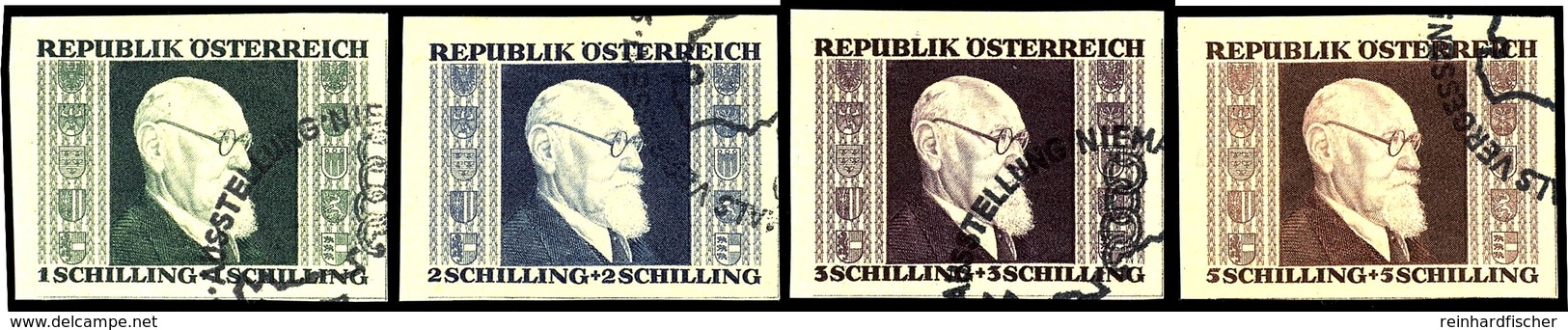 1-5 S. Renner Geschnitten Mit Sonderstempel "KÜNSTEL-HAUS/AUSSTELLUNG NIEMALS VERGESSEN", Tadellos, Sehr Selten, Befund  - Sonstige & Ohne Zuordnung