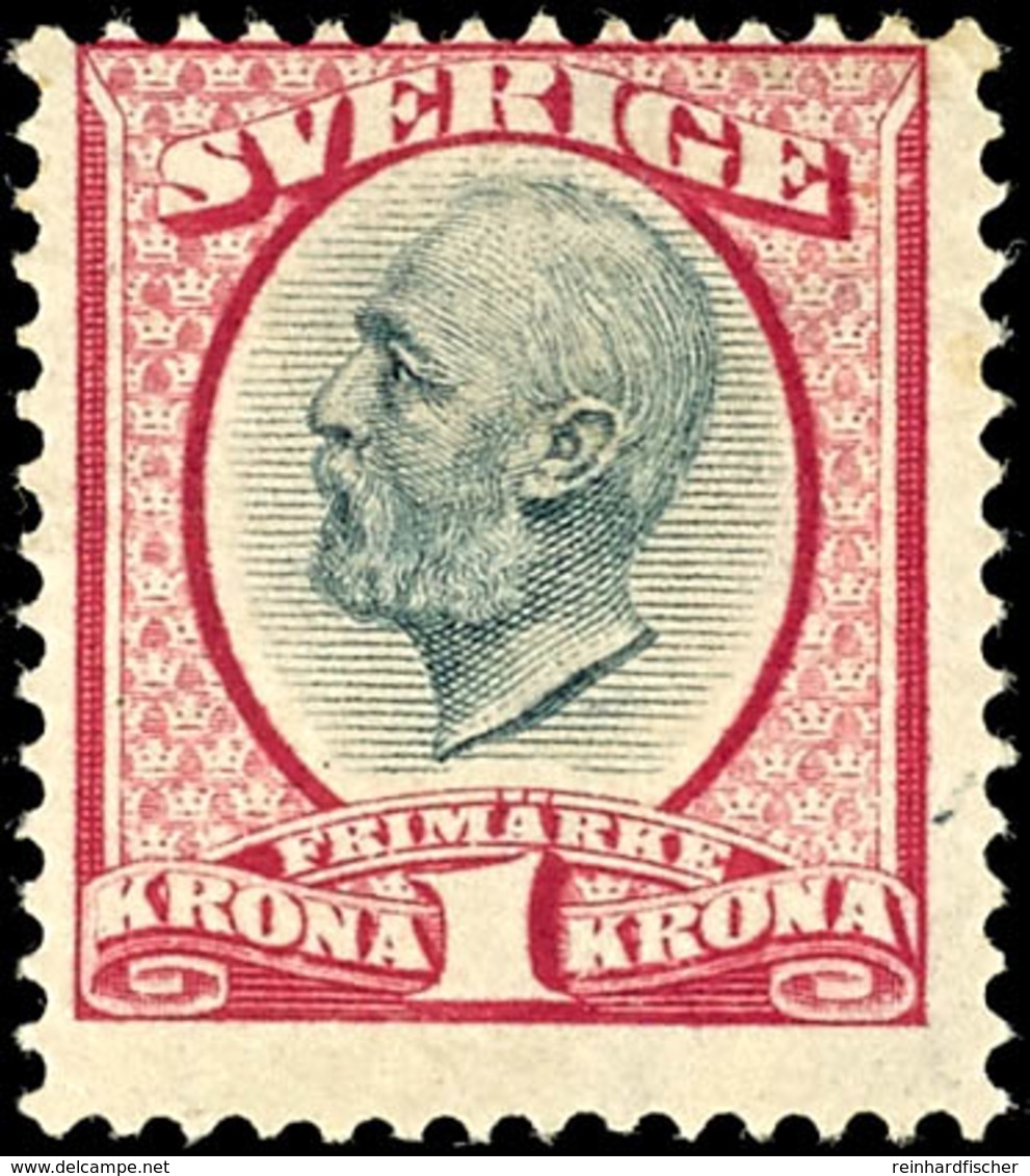 1 Kr. Sauber Entfalzt, Sign., Pracht, Mi. 150,--, Katalog: 49 * - Schweden