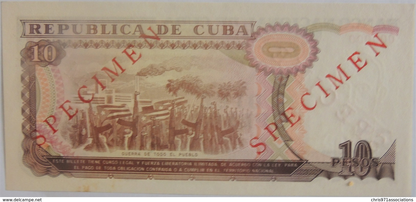 Billet De Cuba De 10 Pesos 1991 SPECIMEN Pick CS25 Neuf/UNC - Cuba