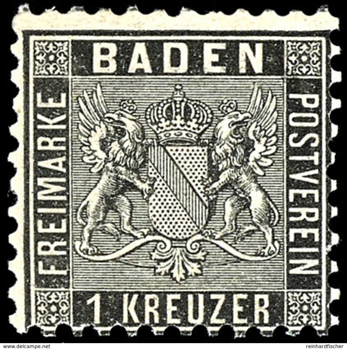 1 Kreuzer Schwarz, Tadellos Postfrisch, Luxus, Unsigniert, Mi. 220.-, Katalog: 13a ** - Sonstige & Ohne Zuordnung