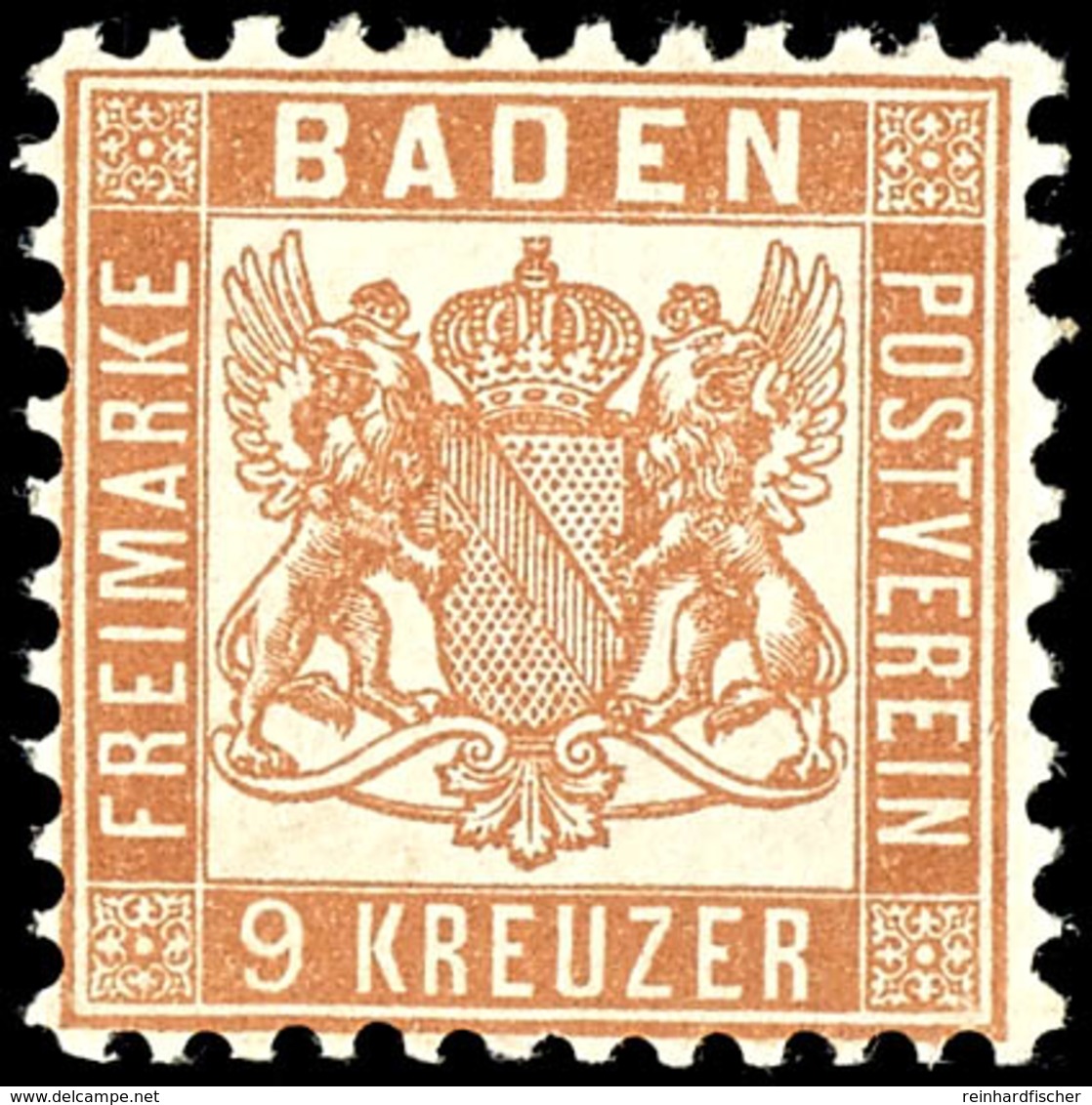 9 Kreuzer Lebhaftrötlichbraun, Tadellos Postfrisch, Kabinett, Katalog: 20 ** - Sonstige & Ohne Zuordnung