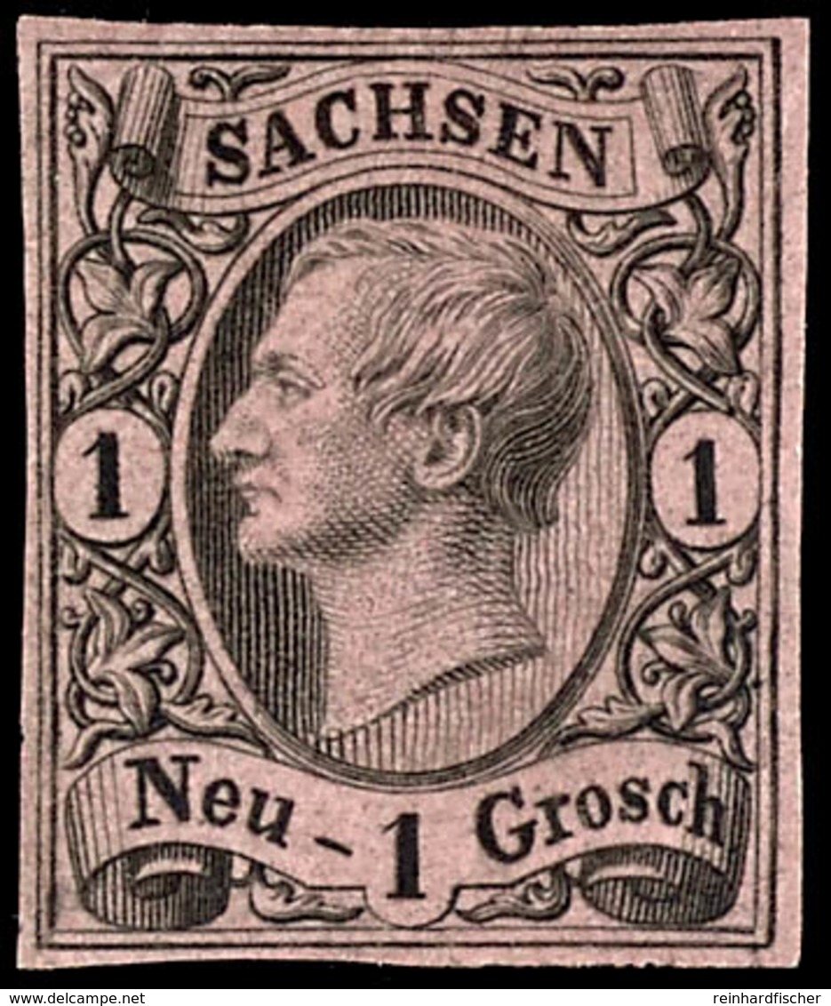 1 Ngr. Schwarz Auf Mattgrau, Type II, Vollrandiges Kabinettstück, Tadellos Postfrisch, Unsigniert., Katalog: 9IIa ** - Other & Unclassified