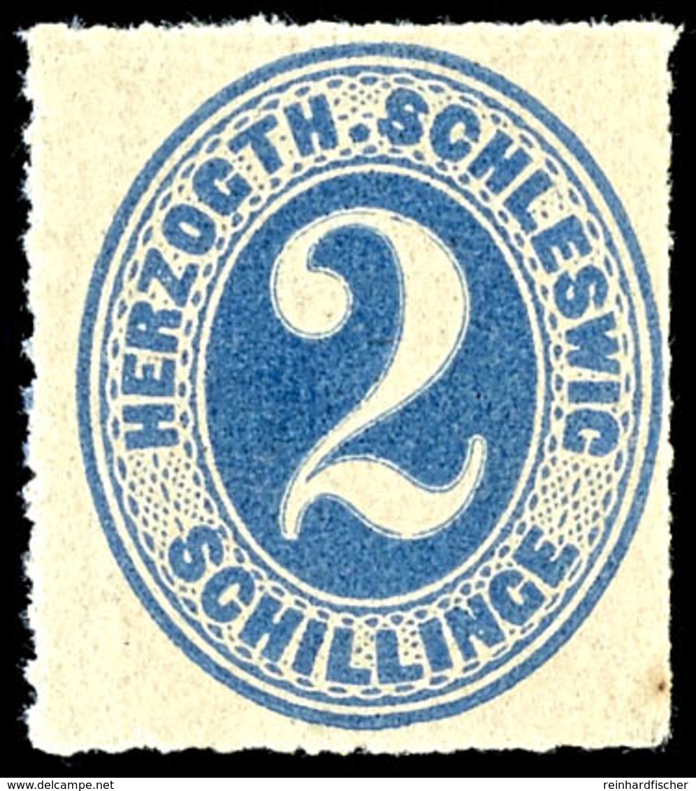 2 Schilling Grauultramarin, Tadellos Postfrisches Kabinettstück, Gepr. Brun, Katalog: 16 ** - Schleswig-Holstein