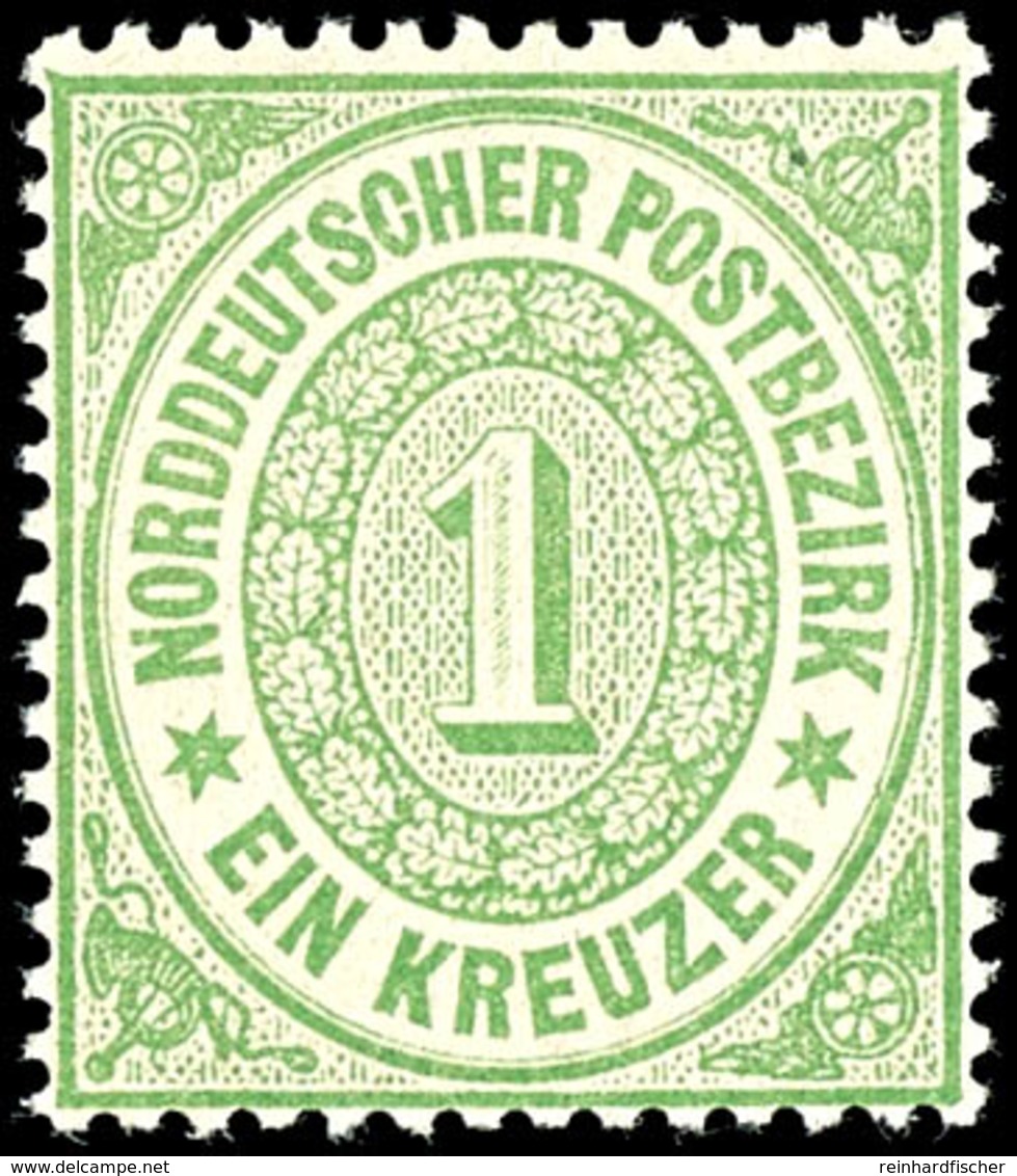 1 Kreuzer Grün, Farbfrisches Kabinettstück, Tadellos Postfrisch, Unsigniert., Katalog: 19 ** - Sonstige & Ohne Zuordnung