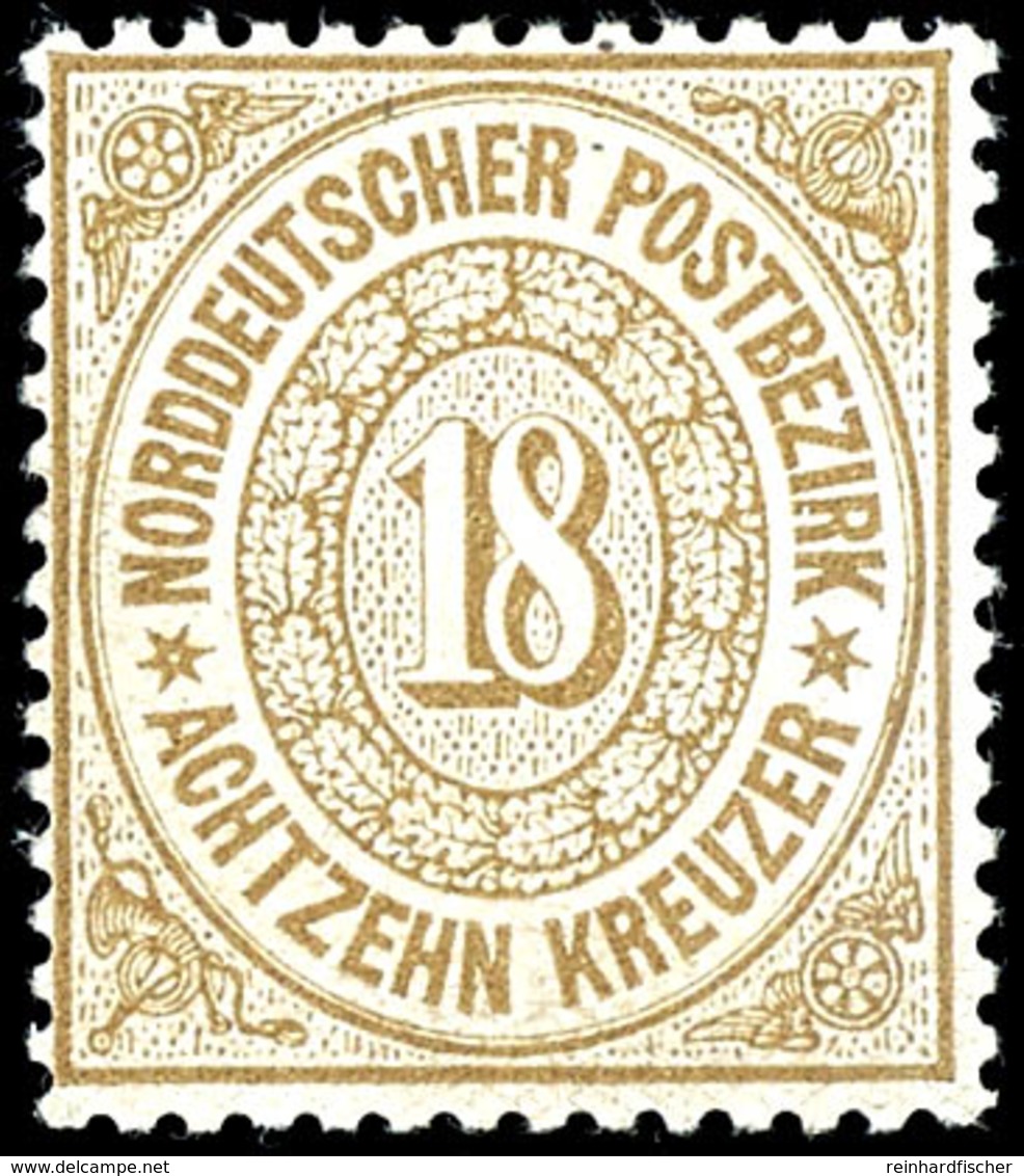 18 Kreuzer Ockerbraun, Farbfrisches Kabinettstück, Tadellos Postfrisch, Unsigniert., Katalog: 23 ** - Sonstige & Ohne Zuordnung