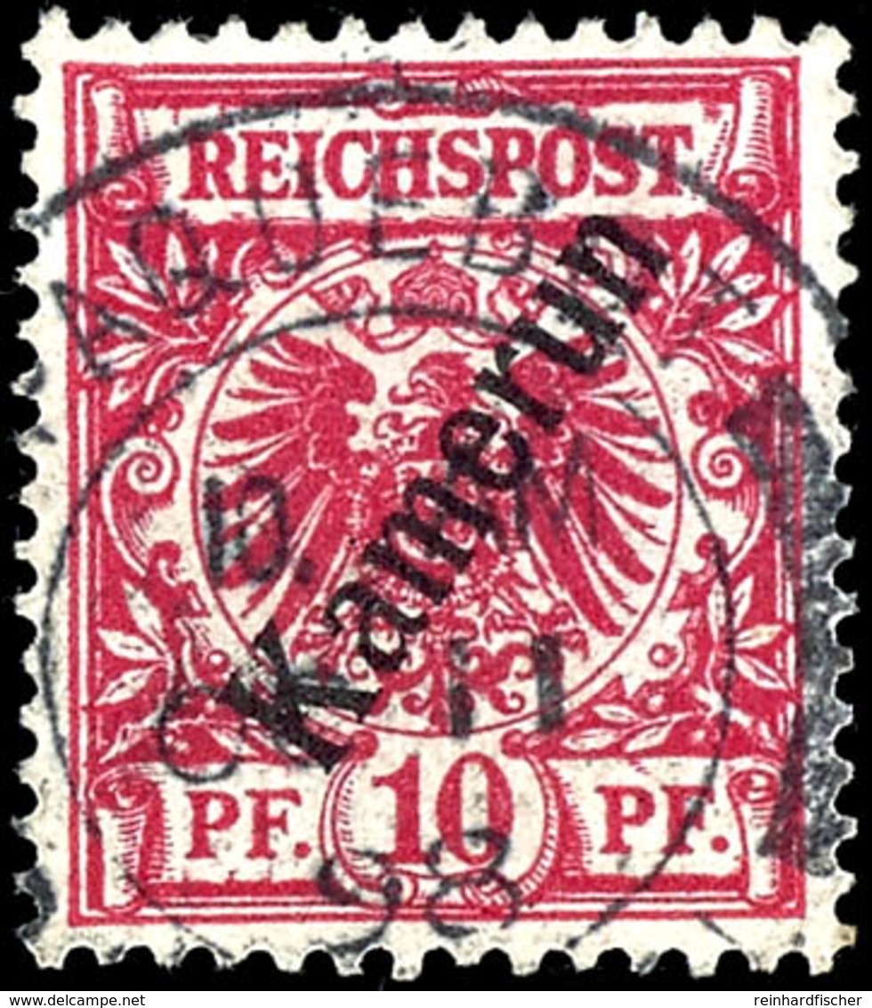 "PAQUEBOT LIVERPOOL OC 11 98", Zentrisch Auf Kamerun 10 Pfg Krone/Adler, Tadellos, Kabinett, Seltener Stempel, Gepr. Pau - Kamerun