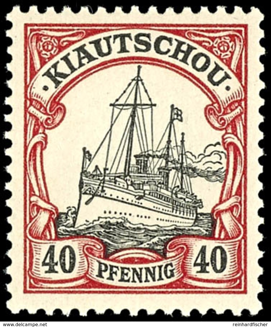 40 Pfg Kaiseryacht, Tadellos Postfrisch, Unsigniert, Katalog: 11 ** - Kiaochow