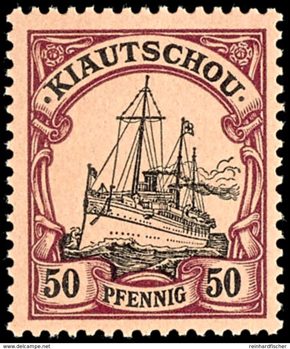 50 Pfg Kaiseryacht, Tadellos Postfrisch, Unsigniert, Katalog: 12 ** - Kiautschou