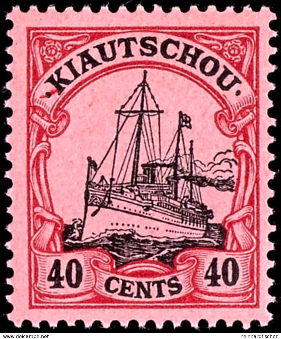 40 Cents Kaiseryacht, Tadellos Postfrisch, Unsigniert, Katalog: 23 ** - Kiautschou