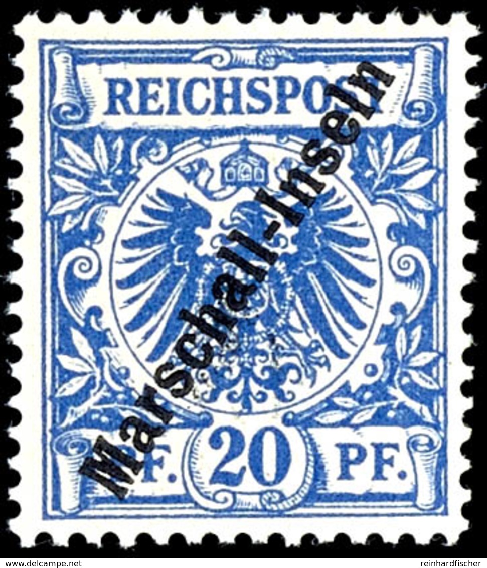 20 Pfg Violettultramarin, Berliner Ausgabe, Tadellos Postfrisch, Gepr. Bothe BPP, Mi. 200.- - Unterbewertet., Katalog: 4 - Marshall-Inseln