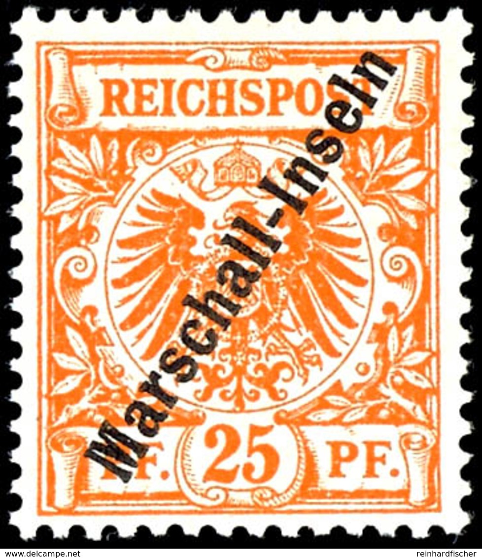 25 Pfg Dunkelorange, Berliner Ausgabe, Tadellos Postfrisch, Gepr. Bothe BPP, Mi. 800.-, Katalog: 5IIb ** - Marshall-Inseln