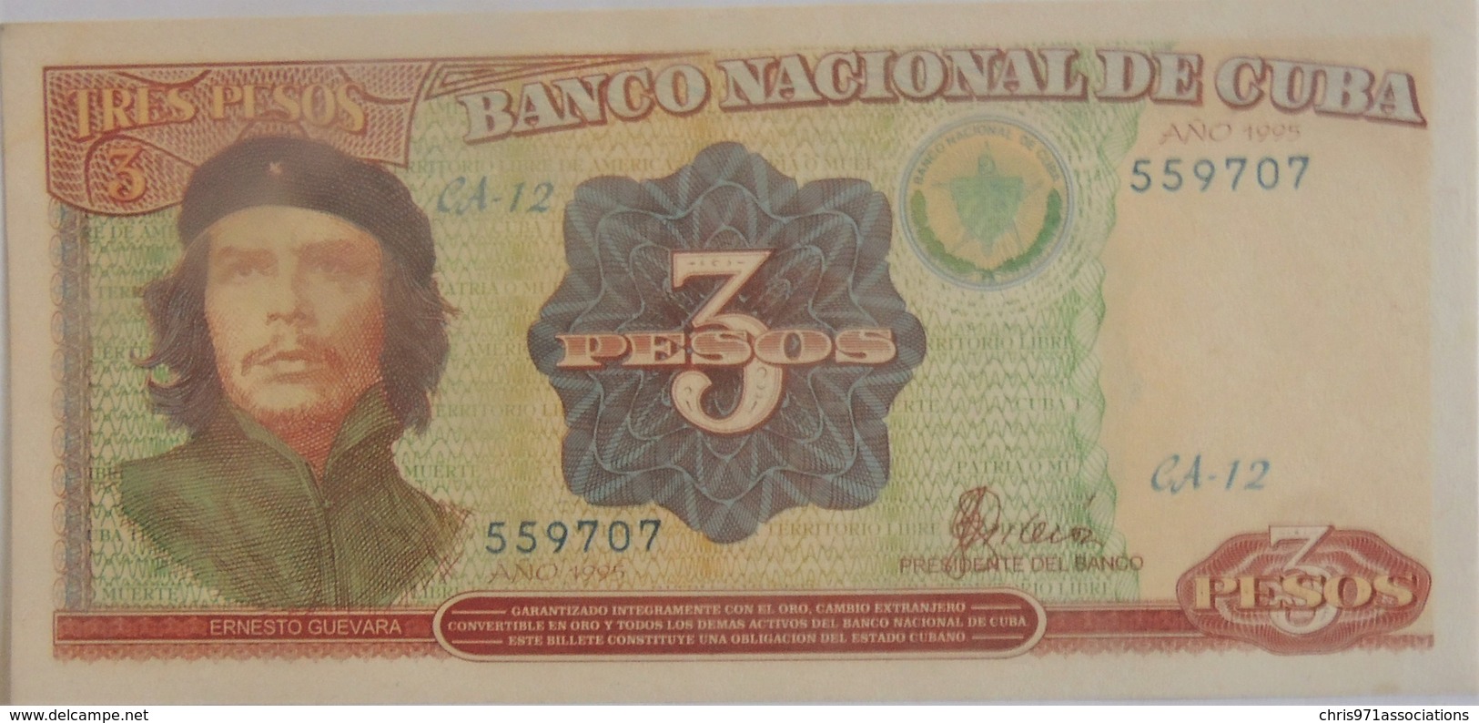 Billet De Cuba De 3 Pesos 1995 Pick 113 Neuf/UNC - Cuba