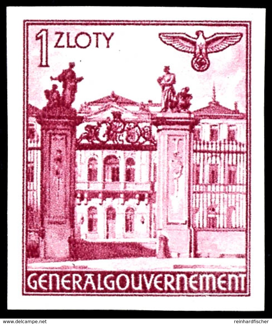 6 Gr. - 1Zl. Bauwerke, Ungezähnt, Komplett Postfrisch, Signiert Pfeiffer BPP, Mi. 960,--, Katalog: 40/51U ** - Sonstige & Ohne Zuordnung