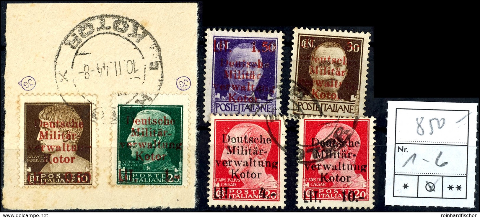 0,50 L. Auf 10 C. Bis 10 L. Auf 20 C. Freimarken, Tadellos Gestempelt, Gepr. Krischke BPP, Mi. 850.-, Katalog: 1/6 BS/o - Sonstige & Ohne Zuordnung