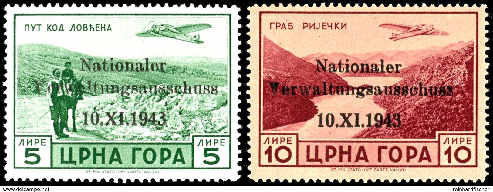 25 C. Bis 10 Lire Verwaltungsausschuss, Kompletter Satz Mit 10 Werten, Tadellos Postfrisch, Auflage Nur 1.000 Sätze, Gep - Deutsche Bes.: Montenegro