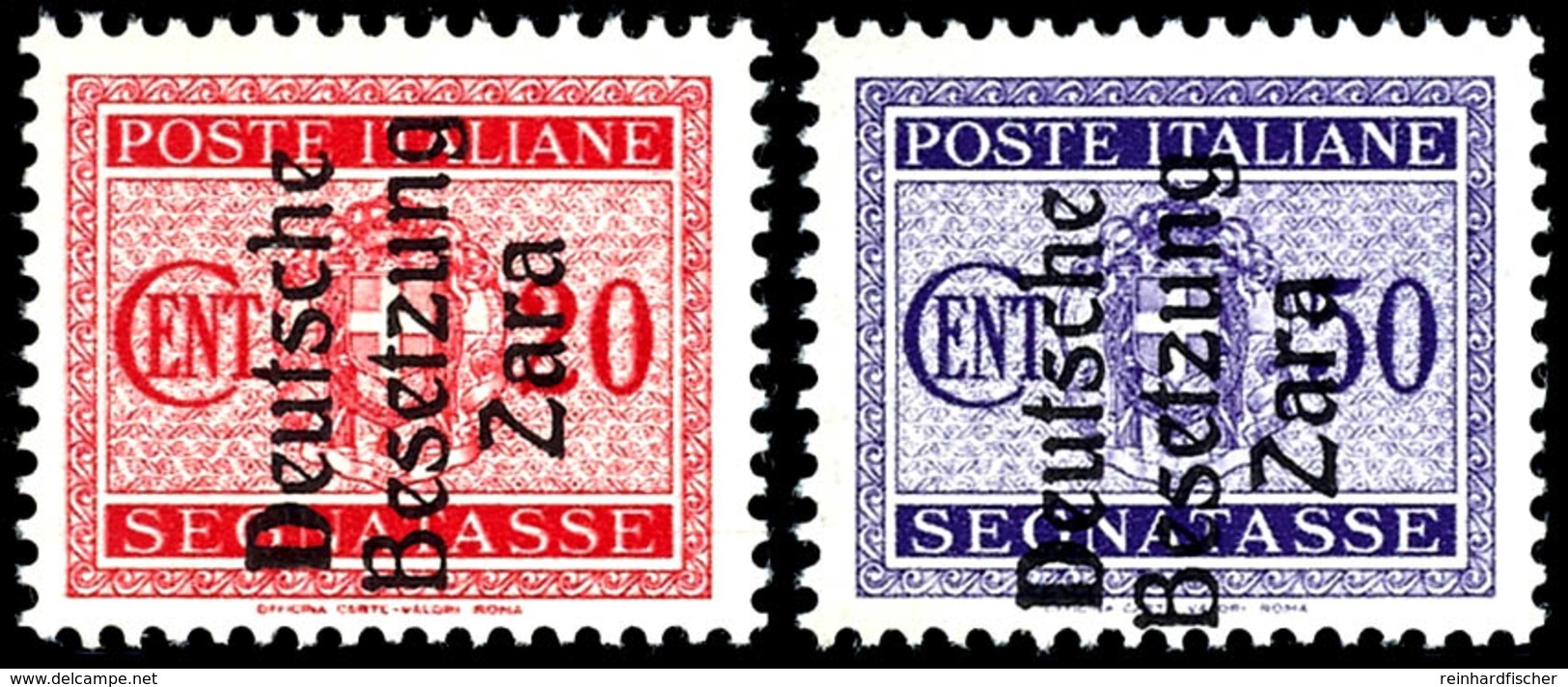 5 C., 10 C., 20 C., 30 C., 40 C. Und 50 C. Portomarken Mit Aufdruck In Type IV, Tadellos Postfrisch, Auflage Nur Je 50 E - Sonstige & Ohne Zuordnung