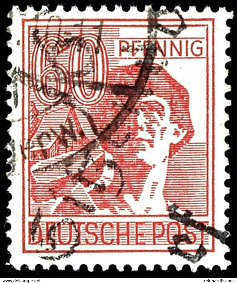 60 Pfg. Hell Sitzendorf, Gestempelt, Pracht, Michel 400,-  Fotobefund Dr. Böheim BPP, Katalog: 179III O - Sonstige & Ohne Zuordnung