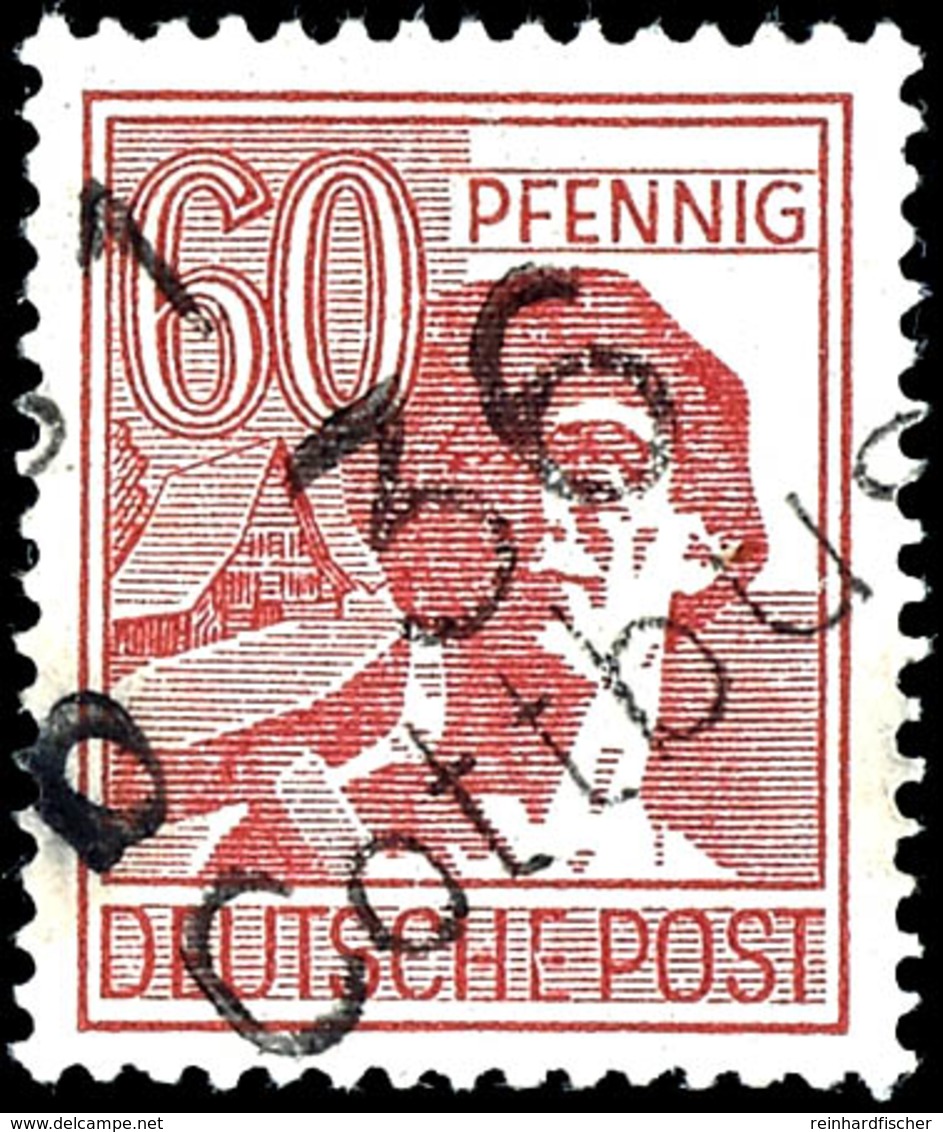 60 Pfg. Hell, Cottbus 1 B, Postfrisch, Kabinett, Michel  500,-   Gepr. Maigatter BPP, Katalog: 179VII ** - Sonstige & Ohne Zuordnung