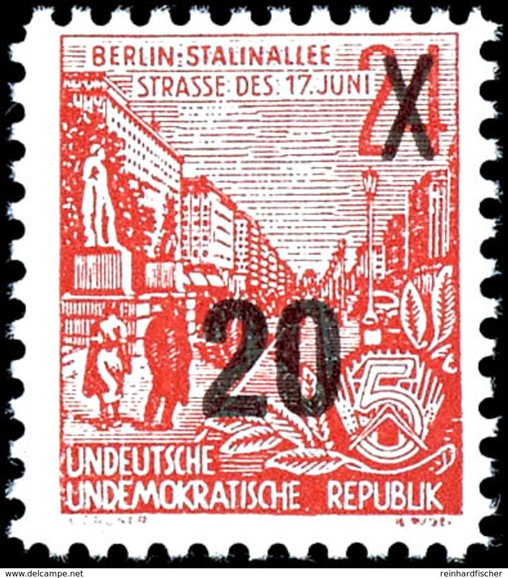 20 Auf 24 Pfg. Fünfjahrplan, Undeutsche Undemokratische Republik, Postfrisch, Mi. 600,-, Katalog: 7 ** - Sonstige & Ohne Zuordnung