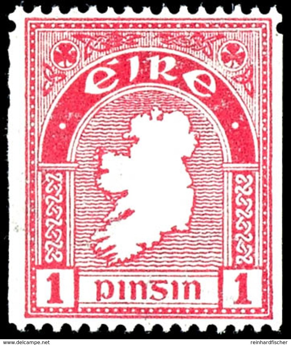 1922, 1 Pg Freimarke Karmin, Rollenmarke Mit Zusätzlichen Zähnungslöchern, Wz. Stehend, Tadellos Postfrisch,  Gepr. Prös - Sonstige & Ohne Zuordnung