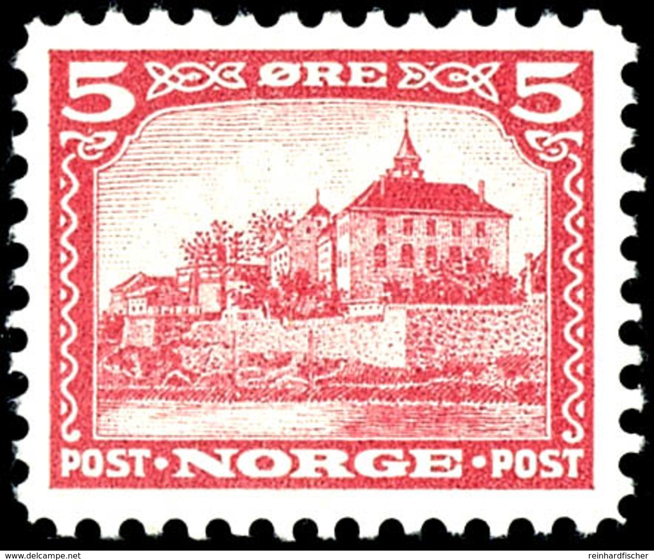 1943 (ca.), Fremdenverkehr, Probedrucke 5 Ö. In Abweichendem Markenbild Und -format "Akershus" In Rot, Grün Und Blau, Un - Noorwegen