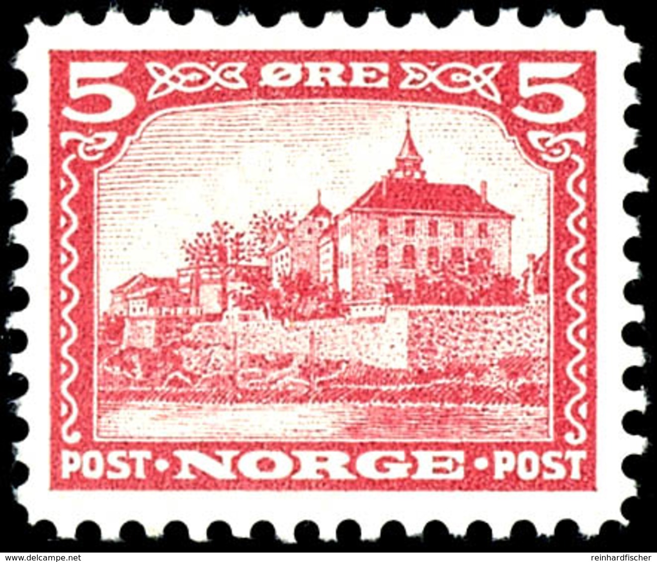 1943 (ca.), Fremdenverkehr, Probedrucke 5 Ö. In Abweichendem Markenbild Und -format "Akershus" In Rot, Grün Und Blau, Un - Norwegen