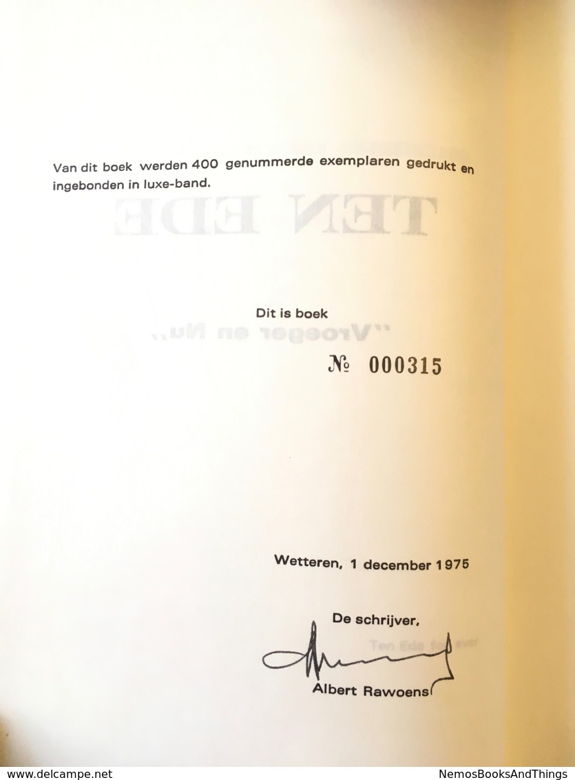 Geschiedenis van Wetteren-Ten-Ede - Albert Rawoens - Gesigneerd - n° 315/400 ex. Luxe Editie - 1975 - Oost-Vlaanderen