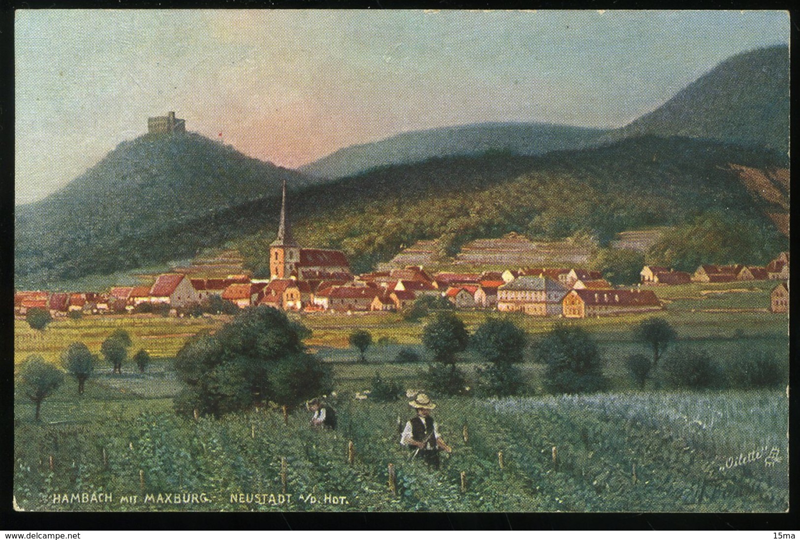 Hambach Mit Maxburg Neustadt Haardt Oilette Tuck's Postkarte Ungestaute Karte - Neustadt (Weinstr.)