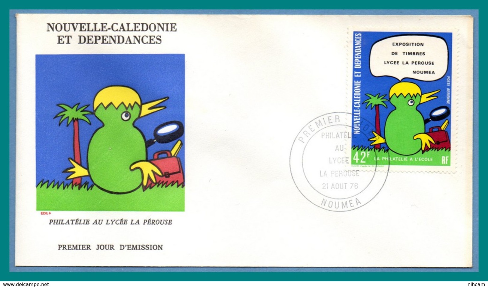 Nouvelle Calédonie FDC N° PA 173 Lycée La Pérouse Nouméa 1976 New Calédonia - FDC