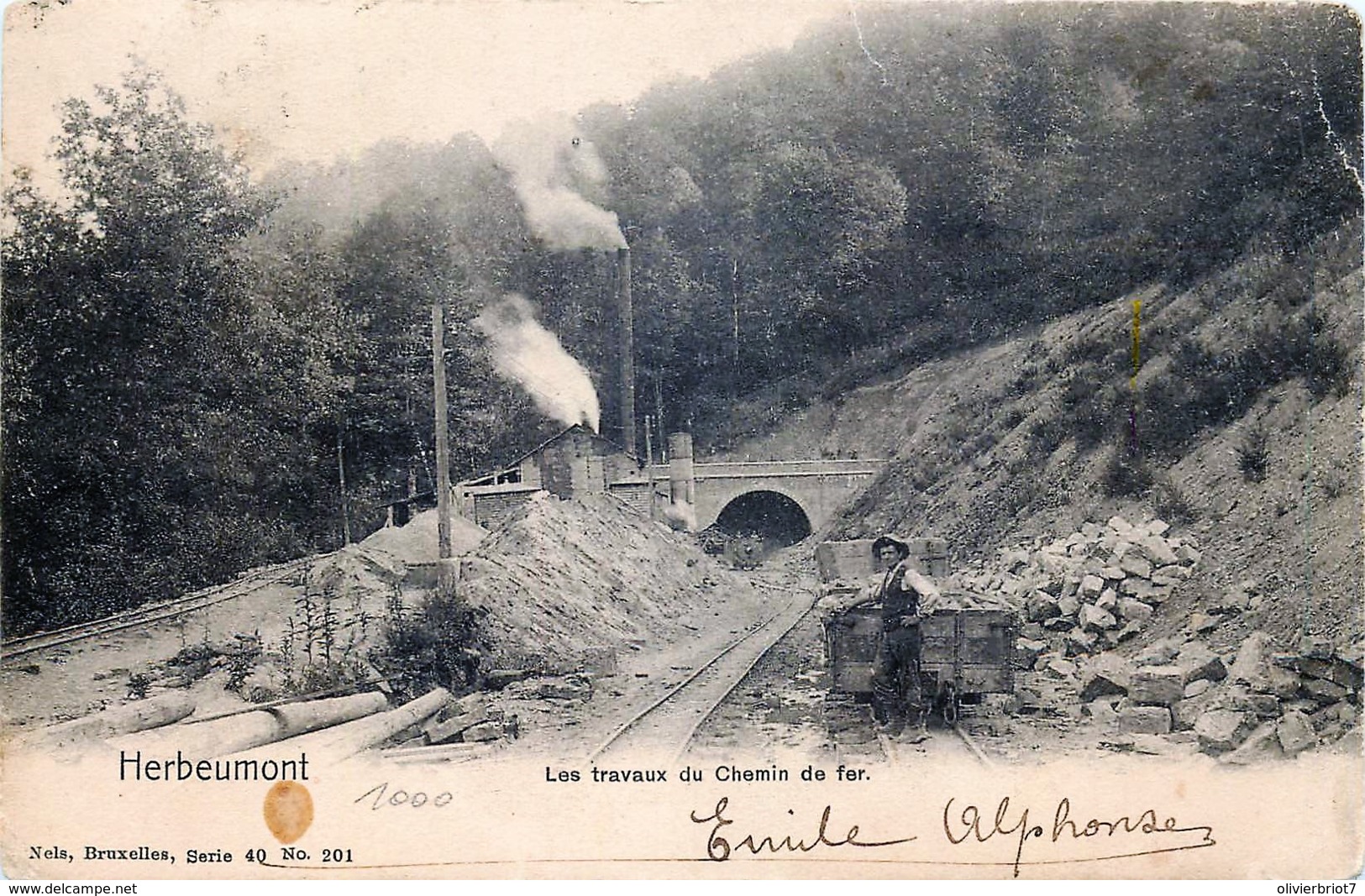 Belgique - Herbeumont - Les Travaux Du Chemin De Fer - Herbeumont