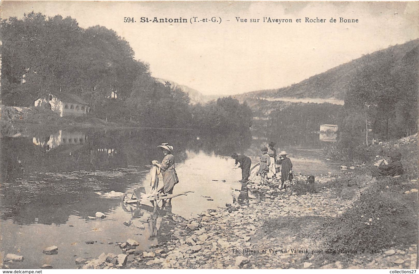 82-SAINT-ANTONIN- VUE SUR L'AVEYRON ET ROCHER DE BONNE - Saint Antonin Noble Val