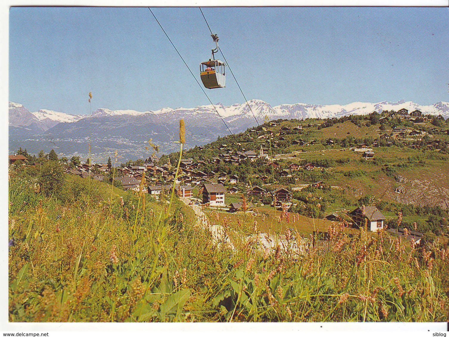 CPM/CPSM - VERCORIN - Vue Générale, Au Fond Crans-Montana Et Les Alpes Bernoises - Crans-Montana